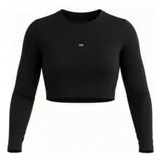Cropped Manga Longa Fitness Praia E Casual A Pronta Entrega