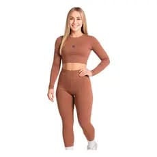 Conjunto Fitness Inverno Forrado Cropped + Legging P Ao Gg