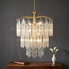 Lustre Pendente De Cristal Vidro Para Sala/quarto