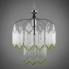 Luminária de Vidro Pendente para Iluminação da Sala de Estar e Quarto - Detalhe Verde