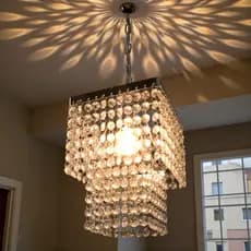 Luminaria Plafon pendente cristal acrílico alto brilho Para Decoração Sala/Quarto