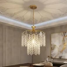 Lustre Luminária Pendente De Cristal Acrílico