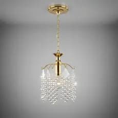Luminária Pendente de Cristal Dourada Lustre Moderno para Sala Quarto Cozinha Decoração Luxo Bivolt