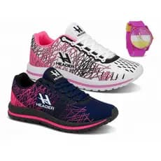 Kit 2 Tênis Feminino Header Spider Caminhada Academia Promoção + Relógio