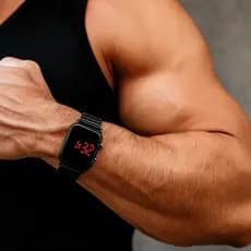 Relógio LED Digital de Pulso Esportivo Feminino Á Prova d'água Masculino Pulseira de Silicone