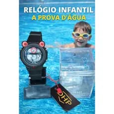 Relógio Digital Infantil A Prova D Água + Caixinha