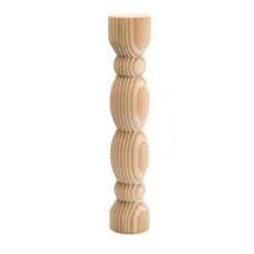 Base Torneada Pinus G Boleira Decorativo Festa Haste Torneada Madeira Grande