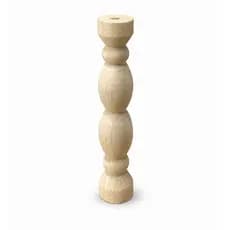 Haste torneada com furação - madeira pinus - DIY - artesanato - base - abajur