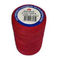 FIO TORCIDO CORDONEL MAZZAFERO 210/24 VERMELHO 200 GRAMAS
