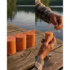 MASSA PASTILHA PARA PESCA DE CARPA BOTTI MAMÃO PAPAYA ATRAÇÃO FORTE AQUI O BOTTI É CERTO