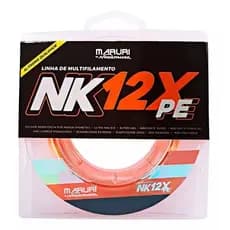 LINHA DE MULTIFILAMENTO SEM MEMÓRIA MARURI BY NAKAMURA NK12X LARANJA 200 METROS