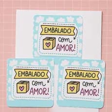 Adesivo Personalizado Para Embalagens -Etiqueta Medida 3,5x3,5