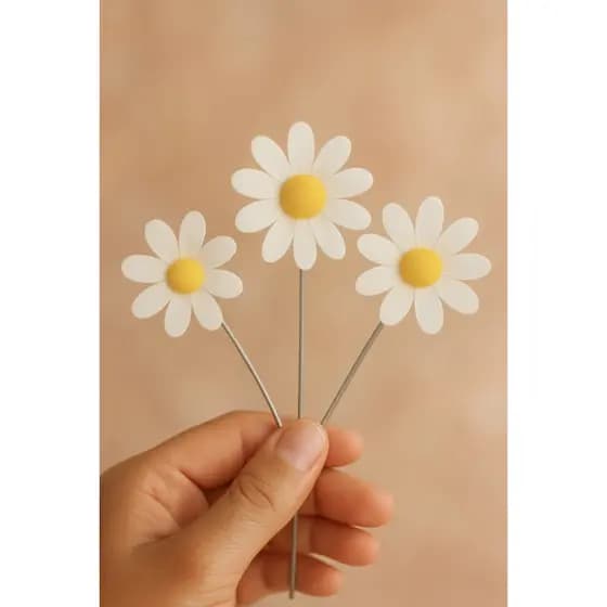 Topper Margarida para Docinhos | Festa Infantil, Chá de Bebê e Aniversário Decoração de Docinhos