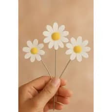 Topper Margarida para Docinhos | Festa Infantil, Chá de Bebê e Aniversário Decoração de Docinhos