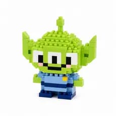 Mini Blocos de Montar Alienígena Espacial Verde 178 Peças | Boneco Colecionável Construção Decorativo