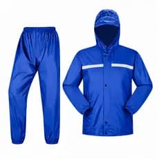 Capa de Chuva Impermeável Azul Tamanho G com Jaqueta e Calça | Conjunto Motoqueiro Motociclista