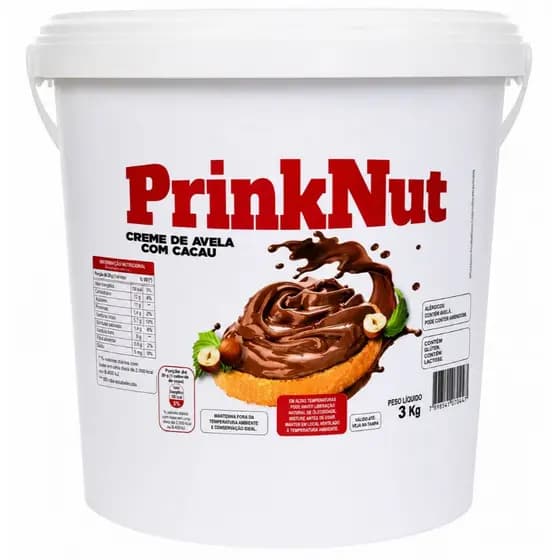 Chocolate Para Recheio Creme de Avelã Com Cacau PrinkNut Pote de 3kg