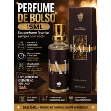 Perfume Feminino Bali 15ml | Mini Perfume de Bolsa | Fragrância Marcante e Sofisticada Compacto e Elegante
