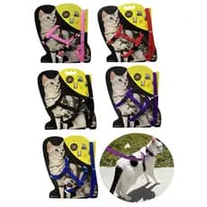 Coleira Com Peitoral e Guia Para Gato Cachorro De Pequeno Porte Pet Passeio LR-0163