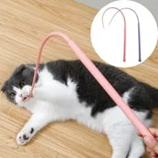 Brinquedo Varinha Interativa Longa De Silicone Simula Cauda De Rato Bastão Engraçado Provocação Para Gatos LR-0317