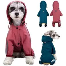 Capa De Chuva Pet Reflexiva Impermeável Respirável Com Capuz Macacão À Prova D'água LR-0358