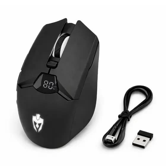 Mouse Gamer Sem Fio Wireless Recarregável 4800 DPI Conexão Dupla Bluetooth + 2.4G para PC Notebook