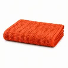 Toalha De Rosto Laranja Canelada Luxo Macia Alta Absorção Penteado Algodão 35x74 Casa SalãoEnxoval