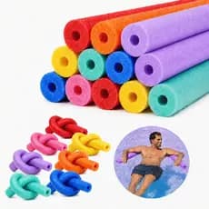 Kit 12 Boia Macarrão Piscina Espaguete Natação Recreação Hidroginástica Infantil Flutuador Furo