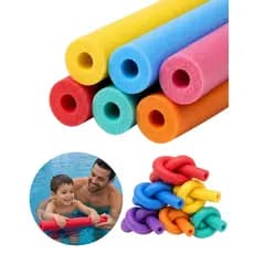 Kit Boia Macarrão Piscina Espaguete Flutuador Hidro Natação Ensina Crianças Nadar Praia Furo Lazer