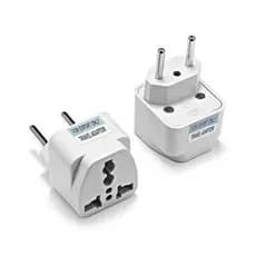 Adaptador Universal Para Pino Redondo Branco 250v/10a