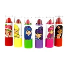 Kit Maquiagem Infantil com 6 Batons – Brinquedo Seguro – Sai Fácil – Princesa ou Moranguinho