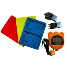 Kit Árbitro Futsal Cronômetro Digital Cartões Fluorescentes 2 Apiyos Juiz