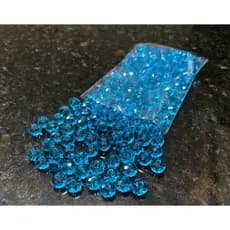 200 Contas de cristal 8mm Azul Claro Transparente guia umbanda candomblé