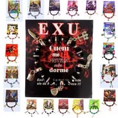 Pulseira De Proteção Orixás e Entidades Acessório Umbanda Candomblé c/ Pingentes de metal - Promoção Fabricação Própria