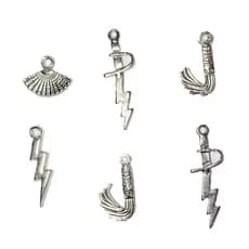 Kit 6 Pingentes Entidade Orixás - Iansã Prata para guias, pulseiras, colares, artesanatos | Umbanda Candomblé