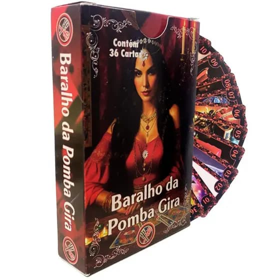 Baralho de Pombagira Tarot 36 Cartas Tarô Cartas Autoexplicativas com Manual