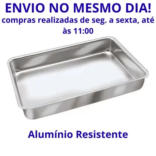 Forma Assadeira alta nº3 Retangular Alumínio Resistente