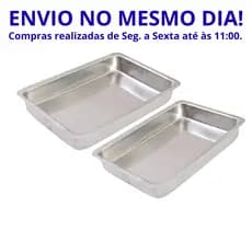 Jogo com 2 (duas) Assadeiras de alumínio Formas para Bolo Retangular, jogo com a Nº2 E Nº3