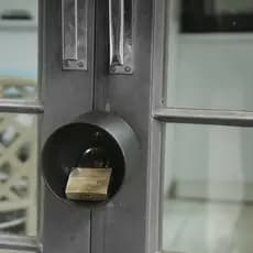 Protetor de cadeado para portões e correntes -Redondo - Aço