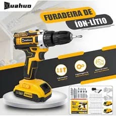 Kit Premium de Parafusadeira Furadeira de Lítio Sem Fio
