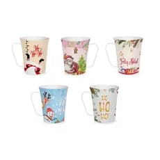 Kit 5 Canecas 430 ml Natal Personalizada Plástico Reutilizável - Caneca Natalina, Presente