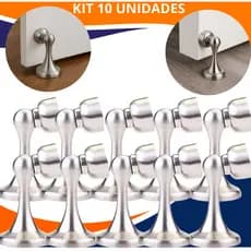 Trava Prendedor Batedor Prende Porta Magnético De Parede Imã Forte Segurador Kit 10 Unidades