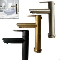 Torneira Lavatório Banheiro Inox Dourada Prata Preta Luxo Lavabo De bancada Pia
