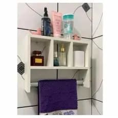 Nicho cabideiro colmeia decorativo e organizacional banheiro, cozinha, lavanderia Colmeia e toalheiro MDF decorativo.