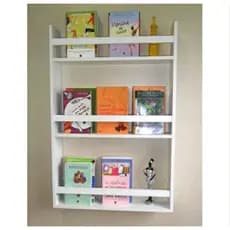 Estante decorativa porta revista, livros, enfeites em MDF Branco TX 15mm decorativo organização, produto já vai montado.