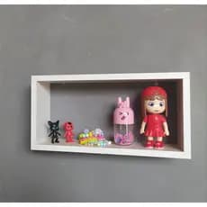 Nicho retangular na cor branco, para organização e decoração, para banheiro, quarto, sala, cozinha,40x10x20