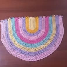 Tapete de croche arco-iris boho