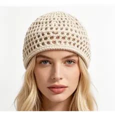 Touca De Crochê  Headpiece Estilo Boêmio Boho Chic  Feito à Mão  Estilo Verão