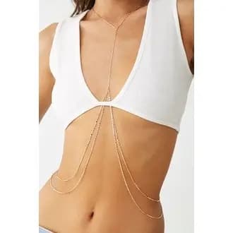 Bodychian Borychain colar corporal transversal folheado a Ouro e Prata