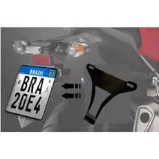 Suporte Protetor Placa Moto Mercosul Universal Moldura ferro aço